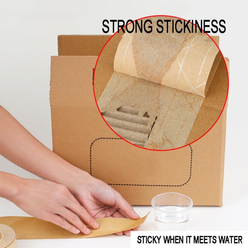 Strong Adhesive Water Activated Carton Sealing Kraft Paper Gummed Tape