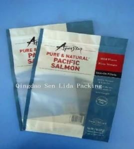 Laminated Plastic Food Bag with Zipper for Fish Packaging