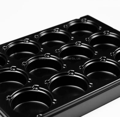 Custom Black Plastic Blister Tray Packaging Chocolate Inside Tray