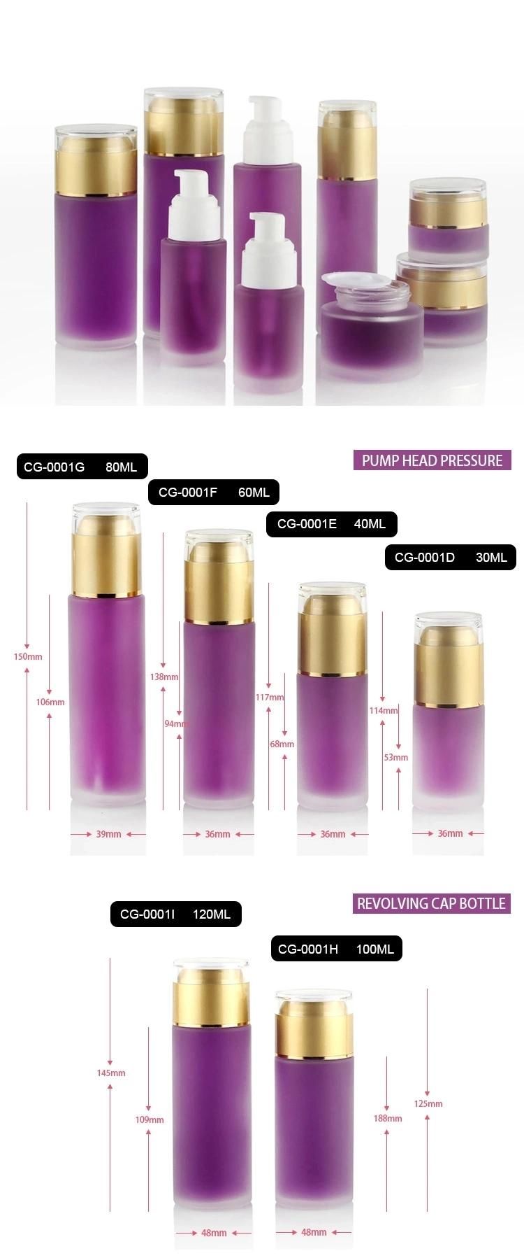 Fashionable Packaging Cosmetic Empty Round Bottle Set