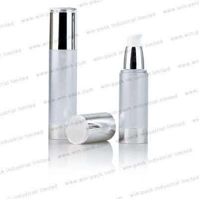 Empty White Cosmetic Airless Bottle Cosmetic Lotion Packing 20ml 30ml 40ml 50ml