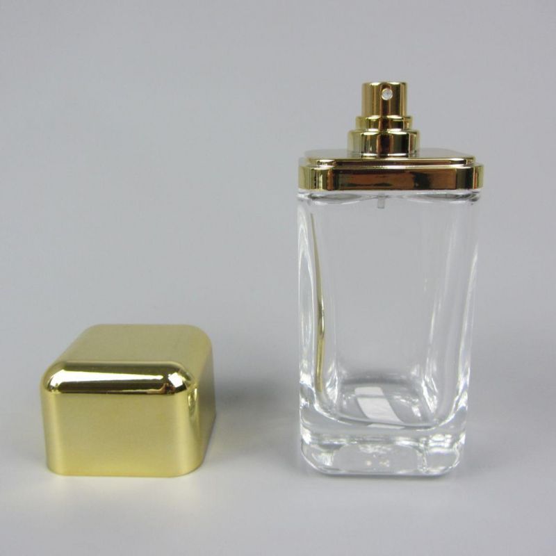 100ml Crimp Square Glass Empty Perfume Spray Bottle