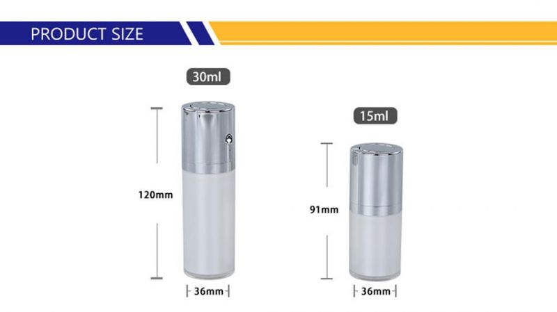 Customized Plastic OEM/ODM China Cosmetic Syringe Bottles 15ml 30ml Airless Serum Bottle in