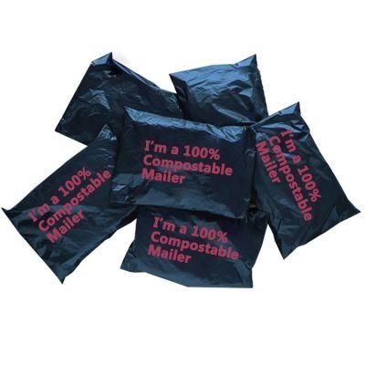 Custom Cornstarch Eco Friendly Compostable Biodegradable Non Plastic Mailers Mailing Bags with Logo