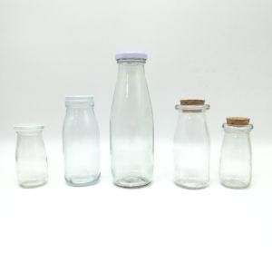 250ml 350ml 500ml 750ml 1000ml 1L Eco Friendly Sealed Juice Milk Tea Glass Bottle with Metal Lid