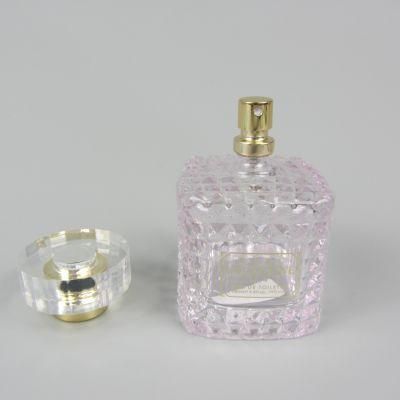 Empty Blue Color 100ml Crystal Perfume Bottles