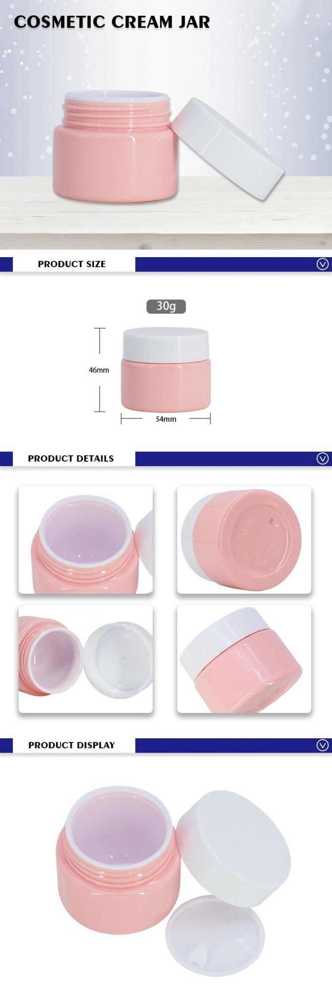 OEM Factory Price Packaging Skin Care Pet Cosmetic Jar Facial Cream with Screw Lid