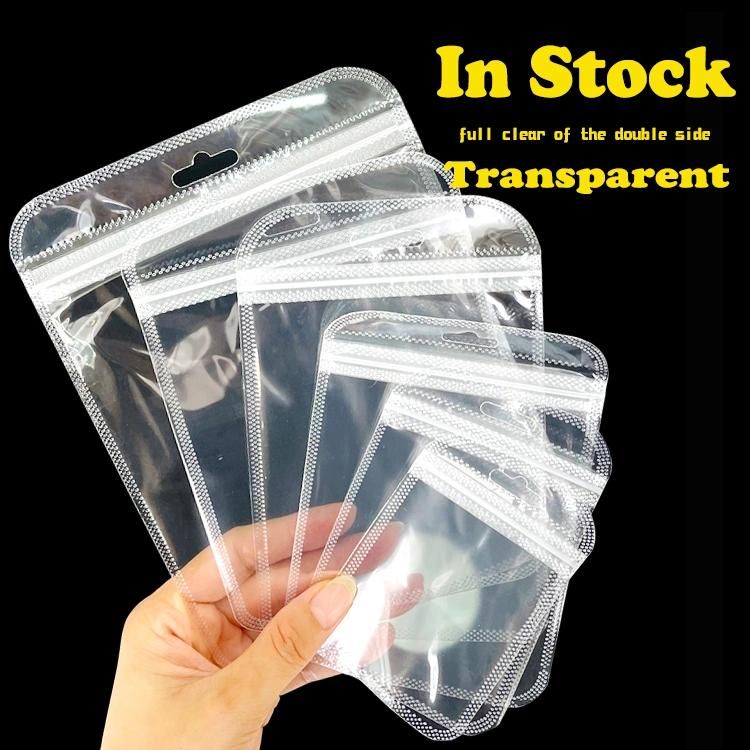 Round Type Zipper Bag Double Clear Plastic Zip Lock Bag