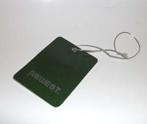 Green Printed Paper Tag with String