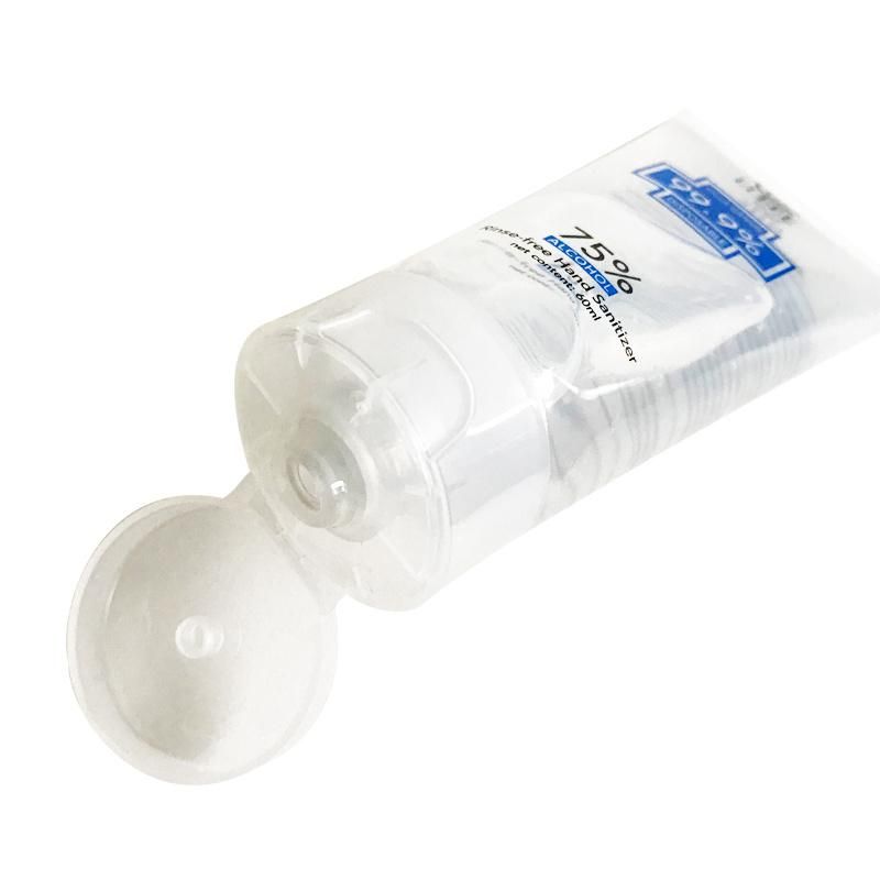 Portable 60ml Waterless 75% Alcohol Hand Sanitizer Gel Tube