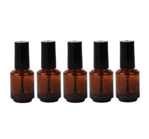 5ml 10ml 15ml 20ml 30ml 50ml Clear Glass Bottles with Brush Nail Polish Bottles