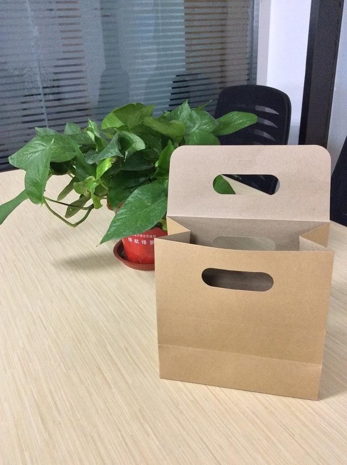 100% Biodegradable Kraft Paper with Custom Logo Printed Paper Bag