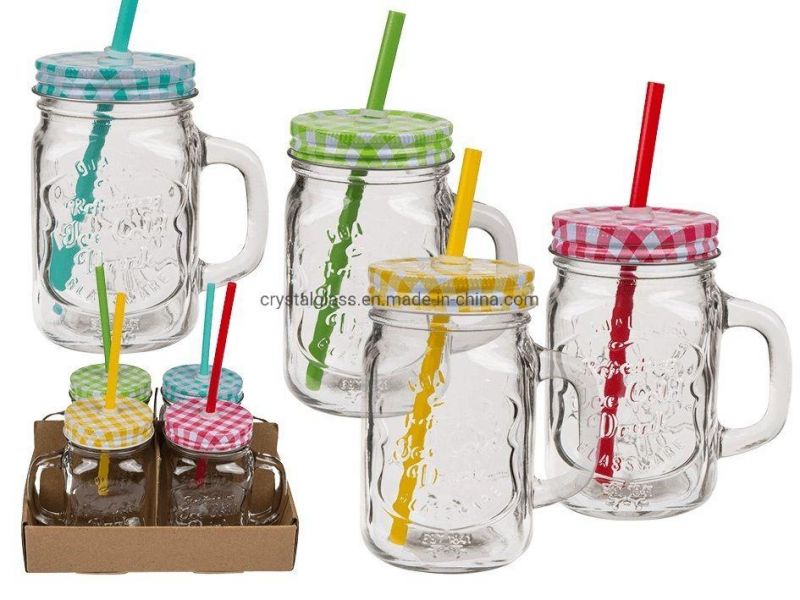 16oz Glass Juice or Beer Cup with Handle