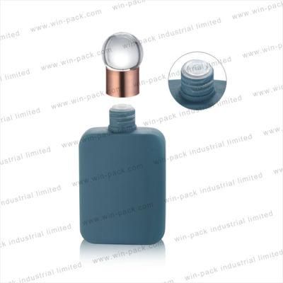 100ml Empty Square Blue Body Cosmetic Plastic Bottle for Lotion Packaging with Screw Cap