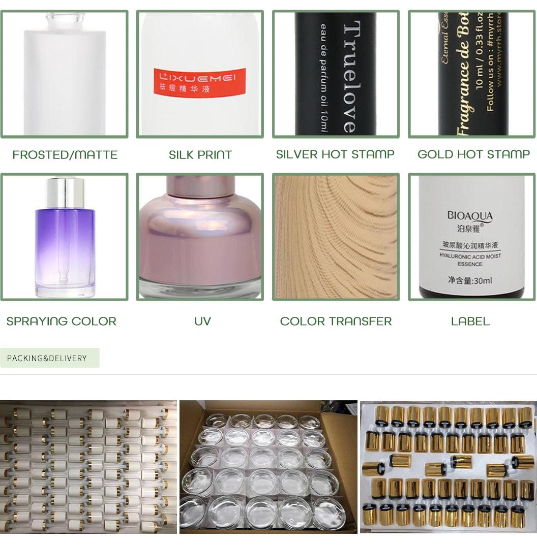 China Supplier Customs Logo 40ml Luxury Bottle Cosmetic Lotion Airless Bottle with Dispenser Pump