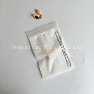 China Wholesale Custom Printing Transparent/ White Zipper Tablets Medication Dispensing Envelopes