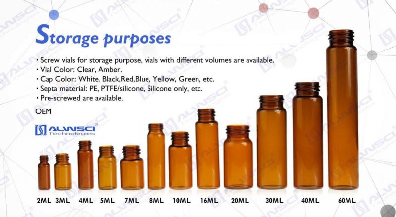 Alwsci Wide Mouth 200ml 45-400 Wide Mouth Amber Glass Bottle