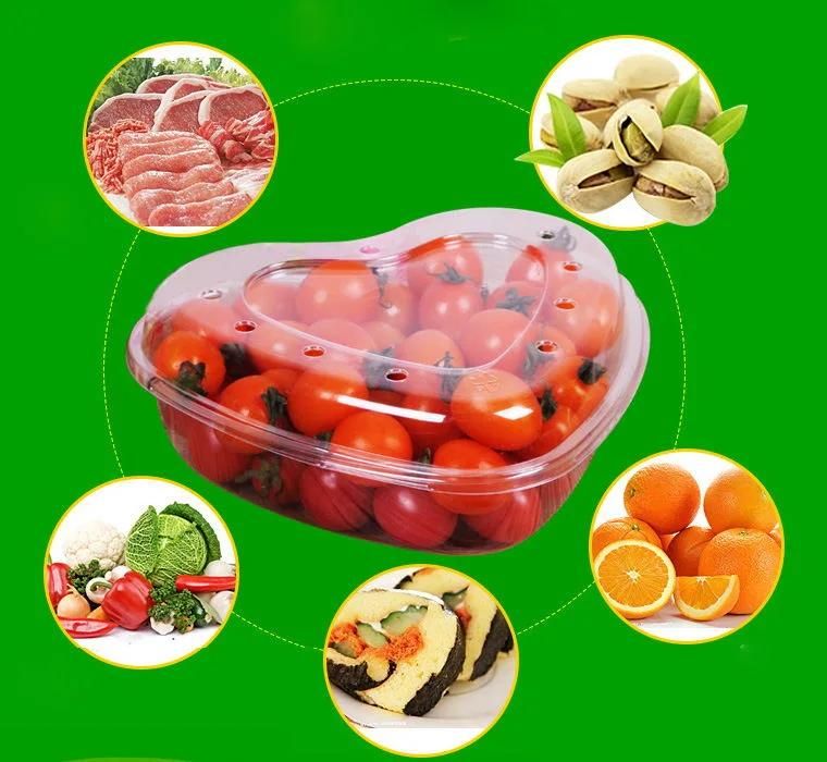 Transparent disposable plastic fruit packaging  tray