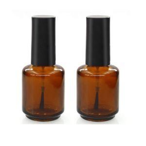 10ml New Design Round Shaped Glass Nail Polish Bottle with Black Plastic Brush