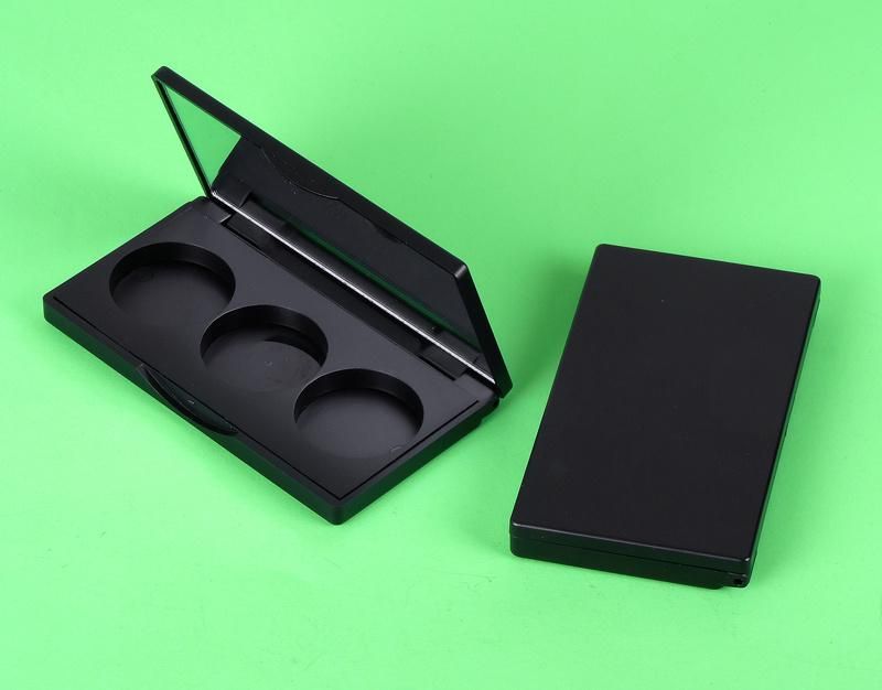 Popular Shape Customized 3 Colors Eye Shadow Palette Case with Mirror for Eye Shadow Case