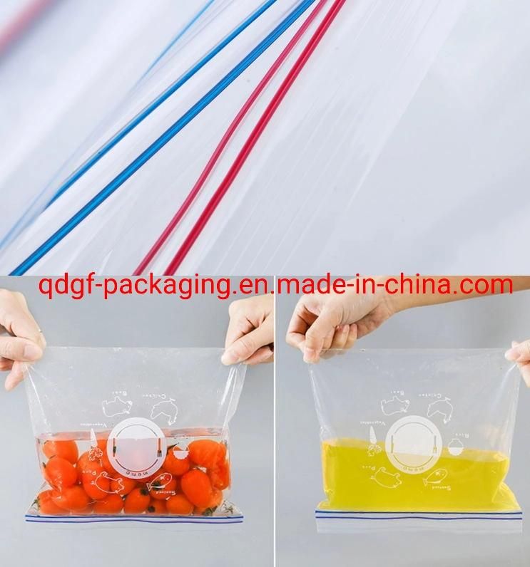 Sliderziplock Storage Bag, Freezer Bag, Plastic Sliderbag for Food