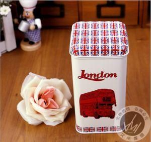 Square British Small Iron Box Wind Tinplate Box Sugar Box Iron Box Square Cans Wholesale Support Customization