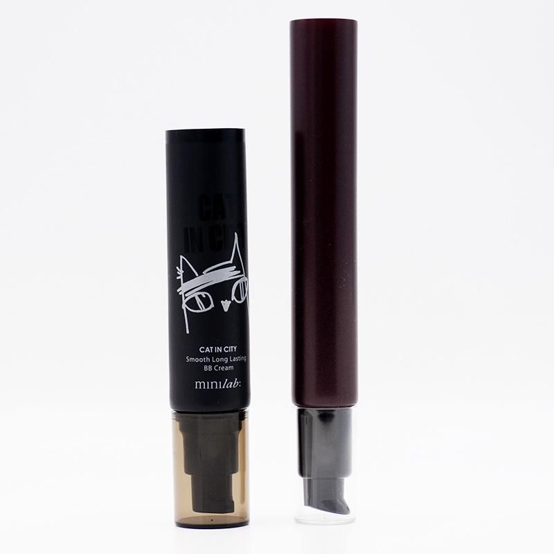Matte Black Packaging Airless Pump Tube with Snap on Pump