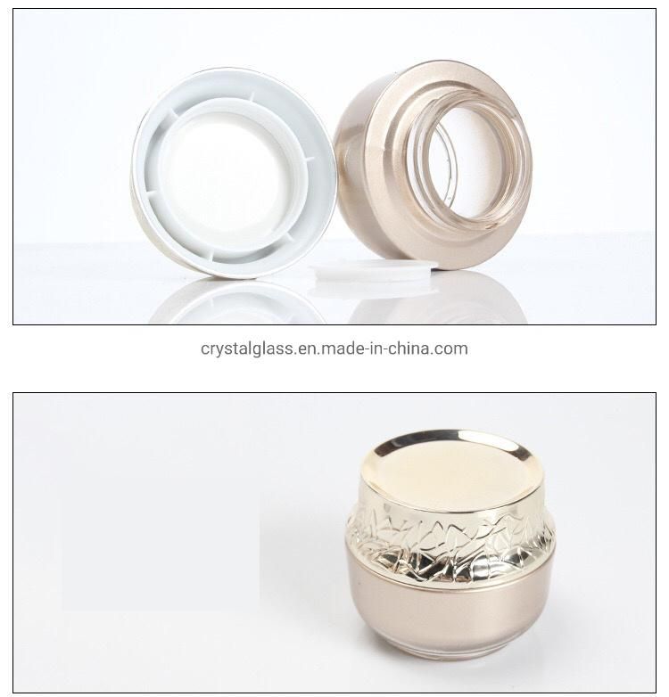 China Wholesale Luxury Glass Cosmetic Jars with Lid