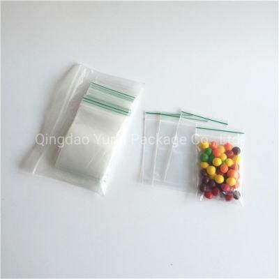 Food Grade Grip Self Press LDPE PE Plastic Clear Reclosable Poly Ziplock Zip Lock Bags