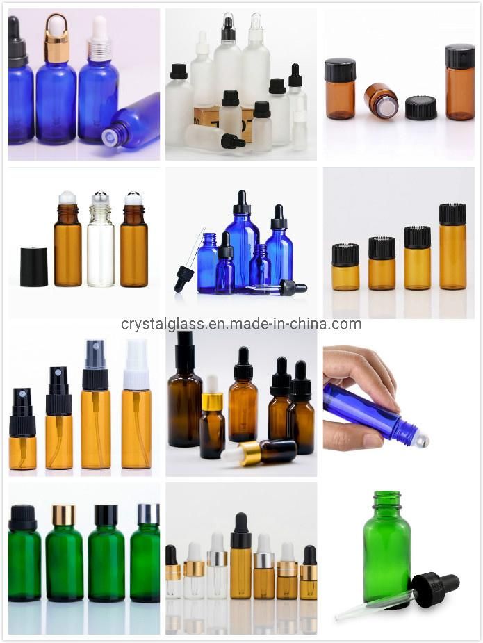 15ml 20ml 30ml 50ml Frosted Matte Black Essential Oil Glass Dropper Bottle with Bamboo Lid