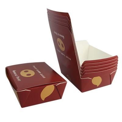 Custom Disposable Takeaway Lunch Food Packing White Cardboard Paper Box with Waterproof and Printing