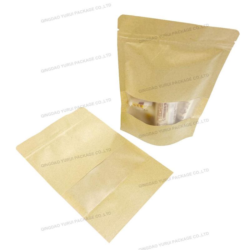 Resealable Plastic Seal Zip Lock Sanwich Packaging Kraft Papre Bag