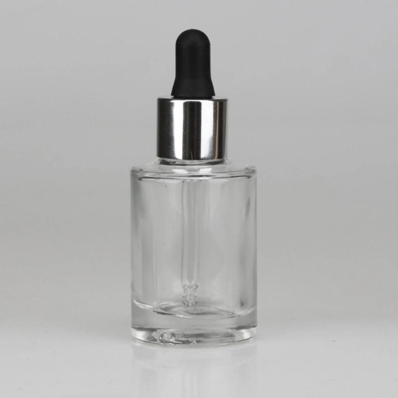 Wholesale Square Empty Clear Face Serum Foundation Bottle Custom 30ml Glass Bottles