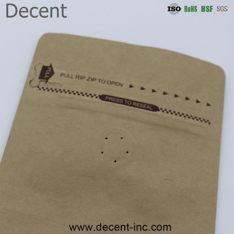 Recyclable Customized Aluminum Ziplock Pouch Block Flat Bottom Coffee Packaging Bags with Valve