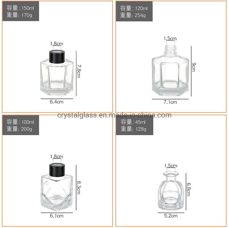 100ml Empty Square Reed Diffuser Glass Bottle