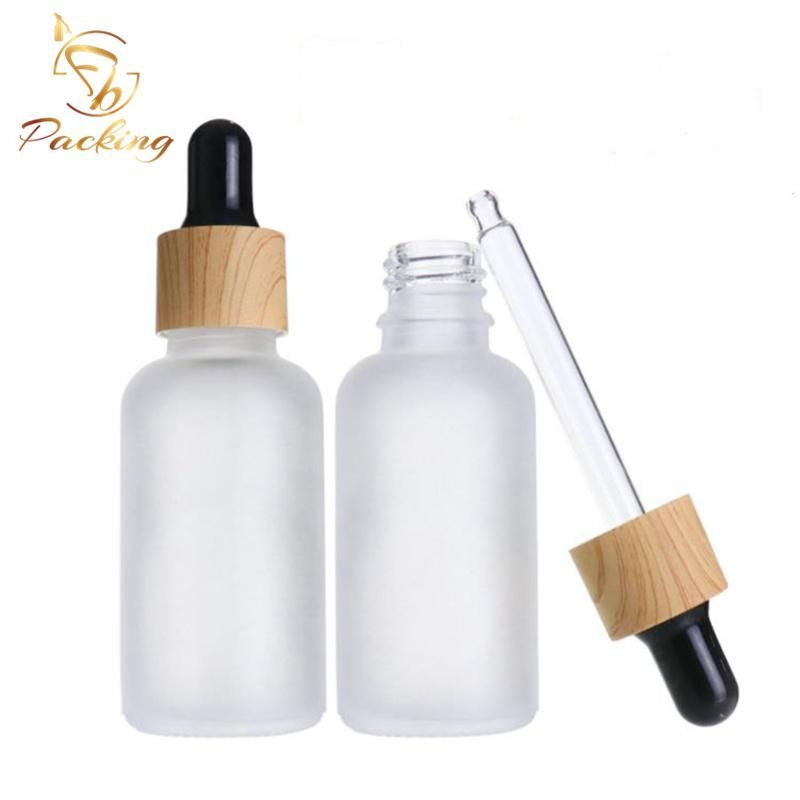 Frosted White Glass 30ml Pipette Bottle Cosmetic Essential Oil Bottled