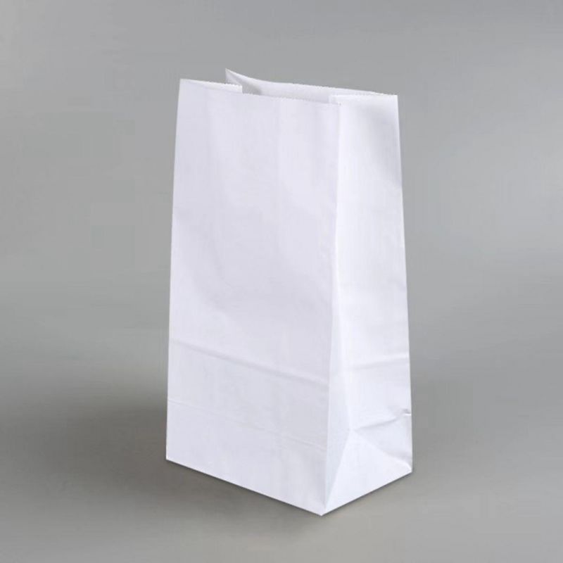 Toast Printed White/Brown Kraft Paper Bag with Tin