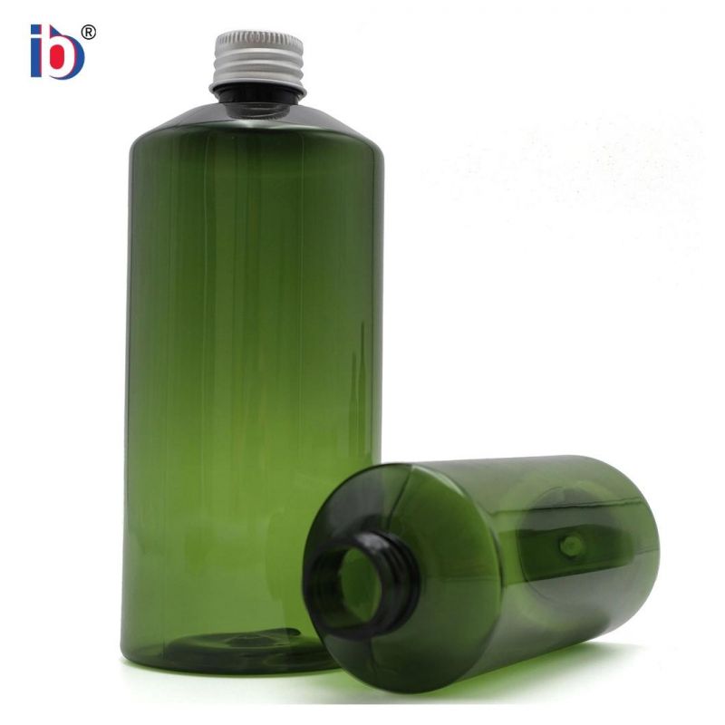 Green Transparent Shower Gel Shampoo Split Bottling Crown Cap Plastic Cosmetic Bottle