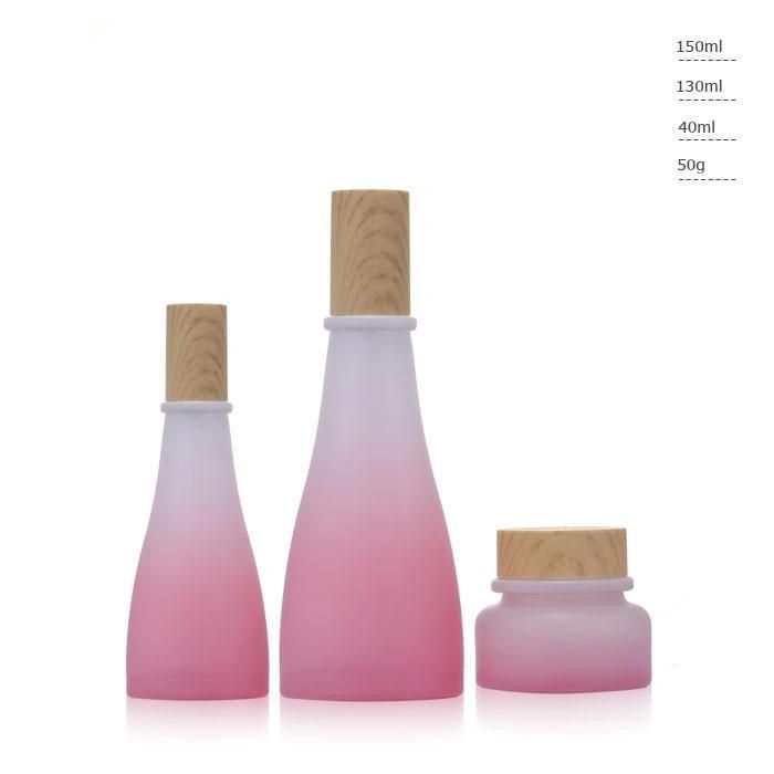 Ll36 Hot Sale Cream Frosted Bottlefor Cosmetic Cosmetics Cream Glass Bottles Have Stock