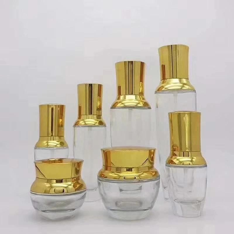 Ds017 Luxury Cosmetic Containers Empty Cosmetic Bottle in Green Set Bottle Have Stock