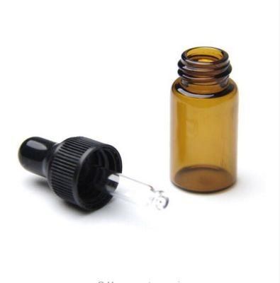 2ml 3ml 5ml Small Amber Glass Dropper Bottle Mini Glass Vial with Pipette Dropper High Quality Glass Bottle