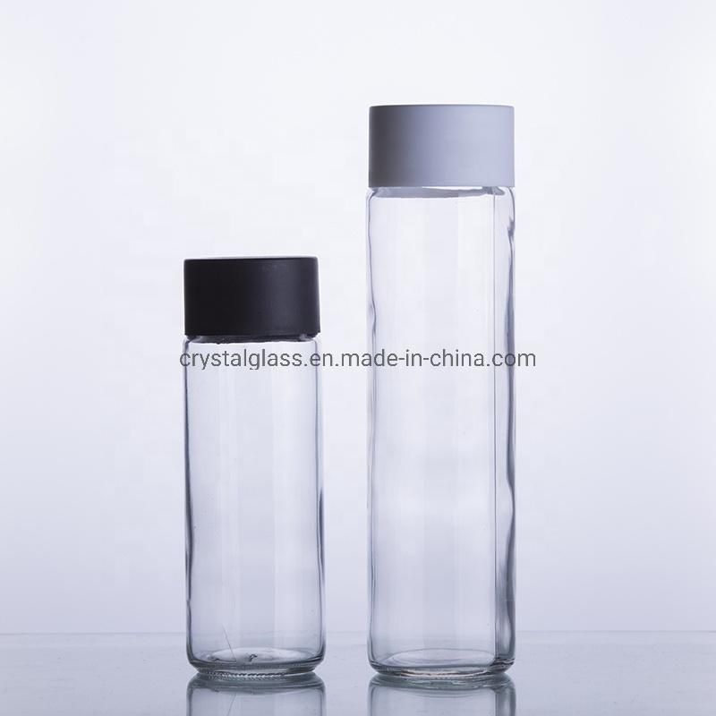 Customize Printing 800ml Voss Cylinder Glass Bottle