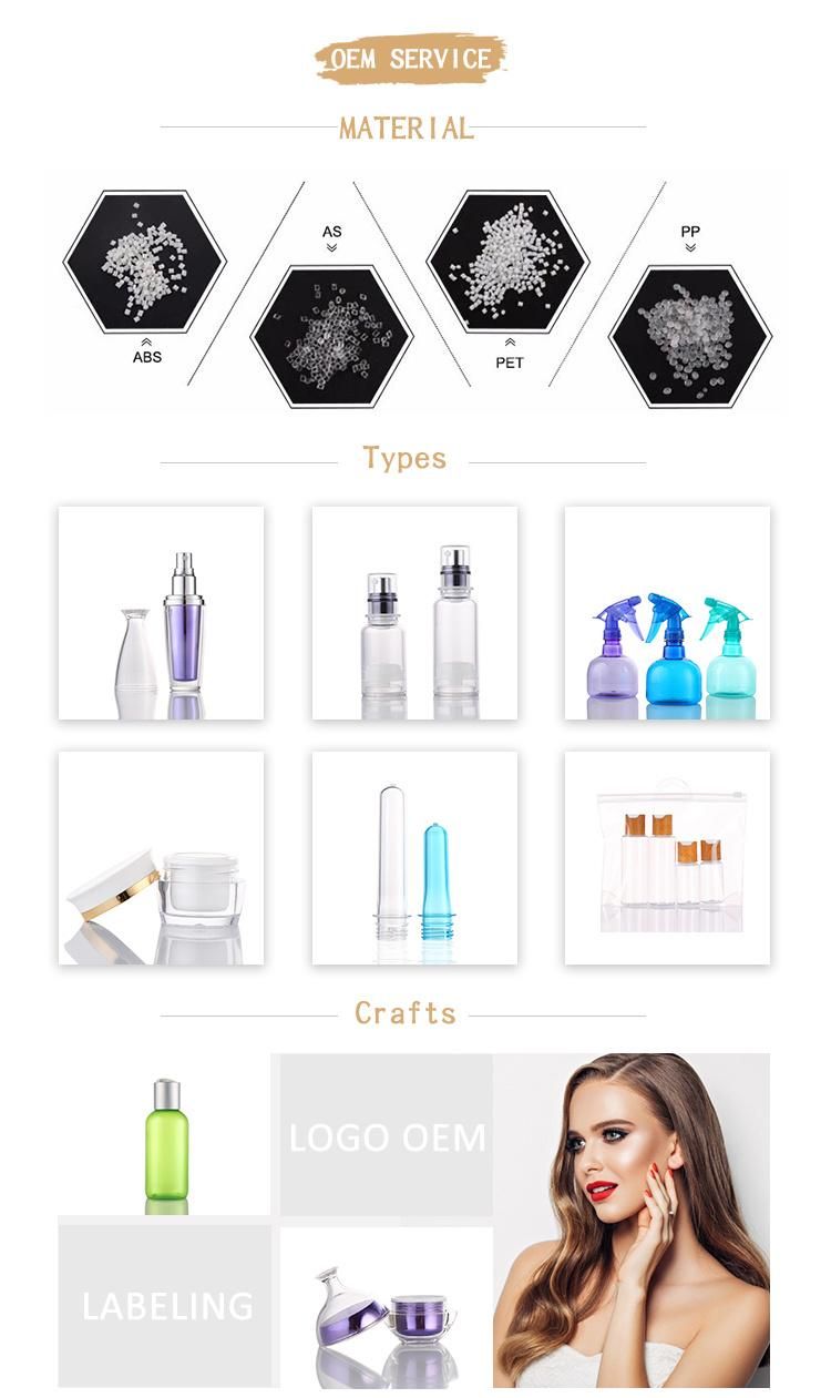 50ml PETG Packaging Round Cosmetic Bottles