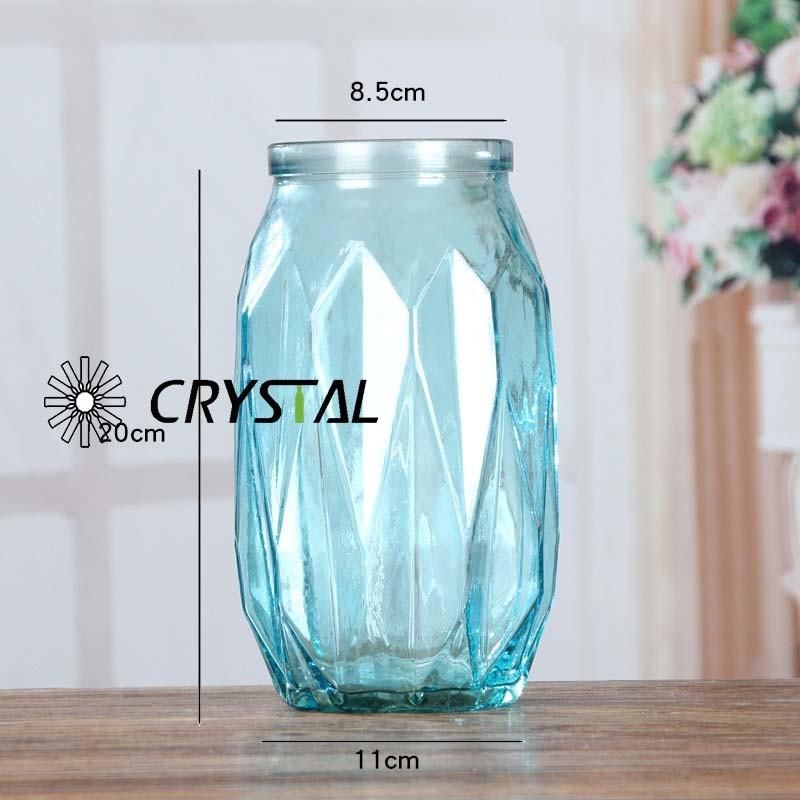 Large Mouth Colourful Flower Glass Vase for Home and Ceremony Decoration