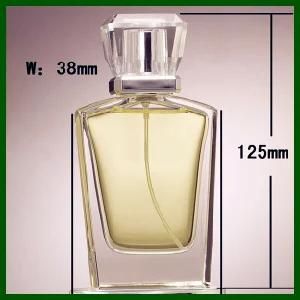 50ml Polished Glass Perfume Bottle with Crimp Cap