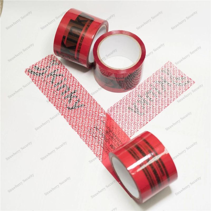 Anti Counterfeit Tamper Evident Security Warranty Void Packaging Sealing Tape