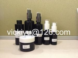 5ml~200ml Black Glass Bottles, Violet Black Glass Lotion Bottles, Glass Serum Bottles, Purple Black Glass Containers