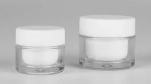 AS Eye Cream Jar with White Cap and Clear Body