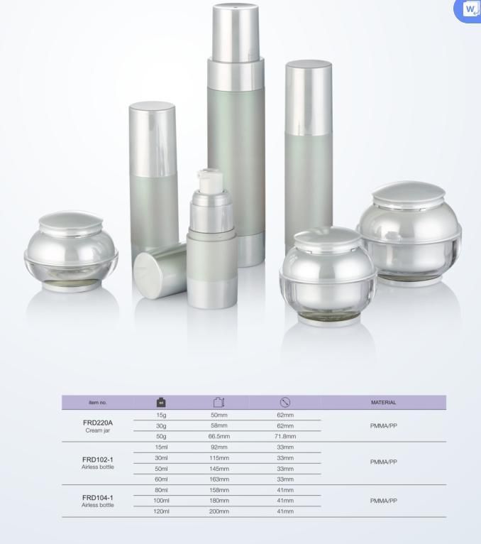 Clear & Frost OEM Plastic Bottle for Cosmetic Foundation Packaging