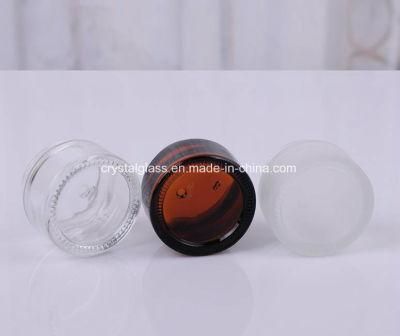 OEM ODM Cosmetic Empty Glass Bottle Amber Transparent Cream Jar 20/30/50g